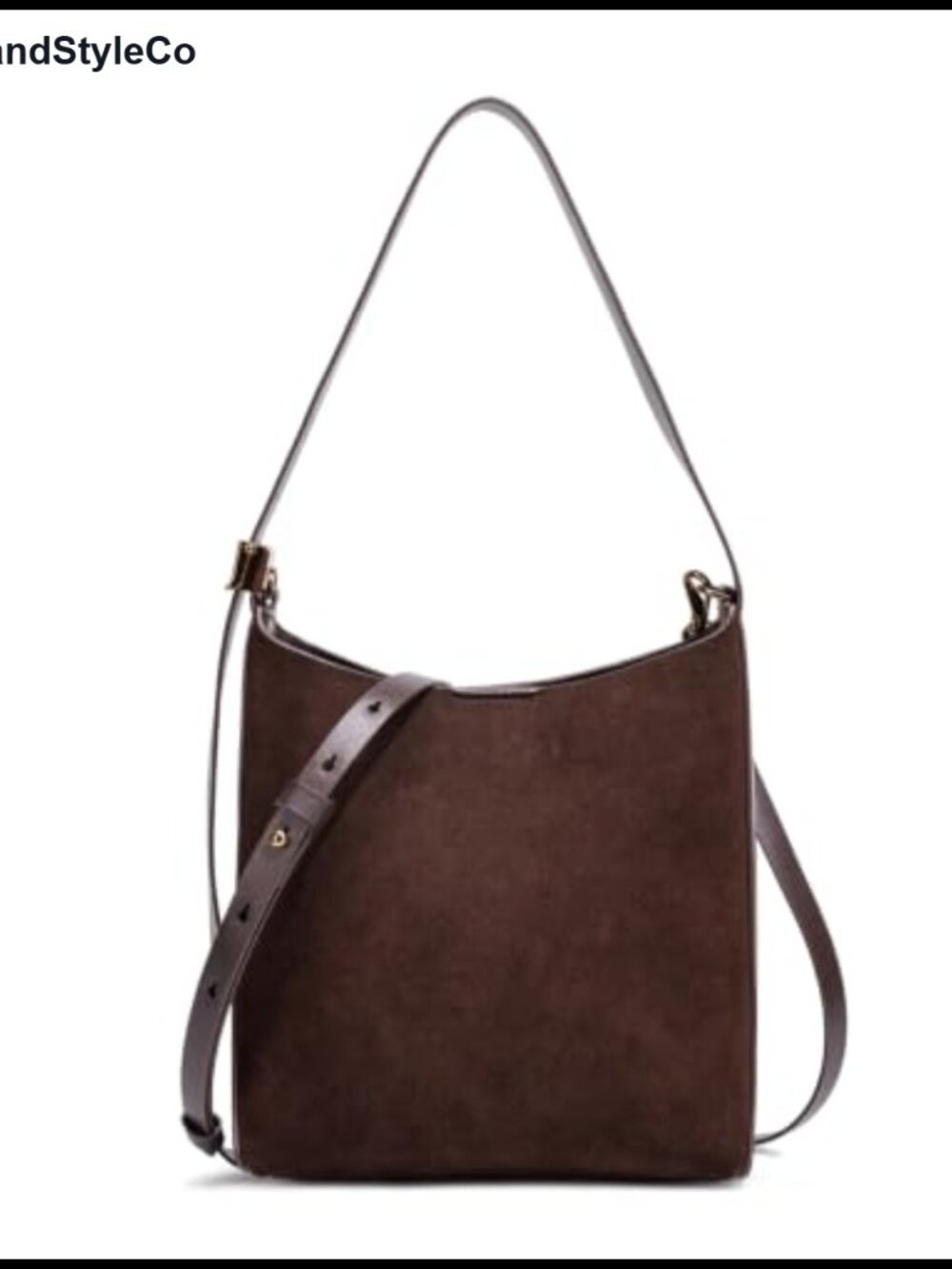 Vegan Leather Suede Small Tote Handbag Accordion Clasp Crossbody Women